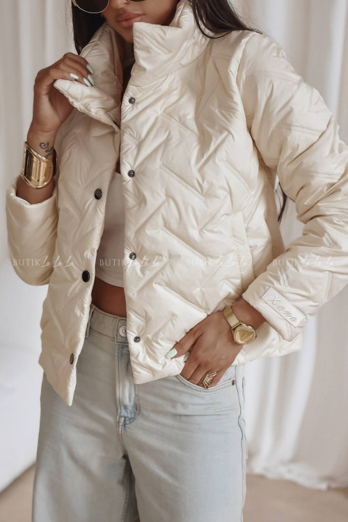 Kurtka pikowana kremowa Madame