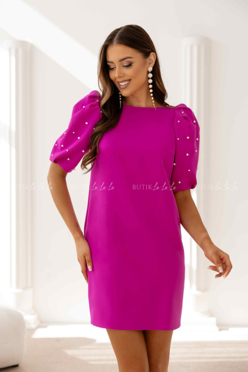 Sukienka mini z perełkami fuksja Masha