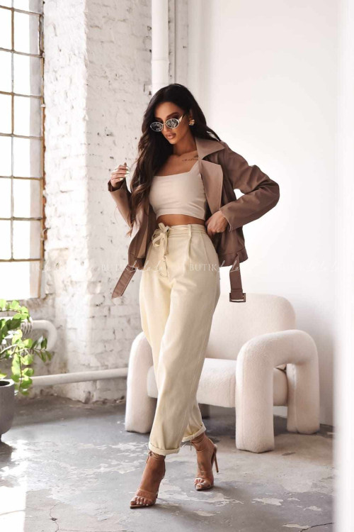 Krótki trencz jasno brązowy Pariss 1