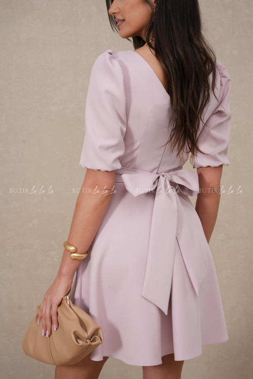 Sukienka mini pudrowa Dizma