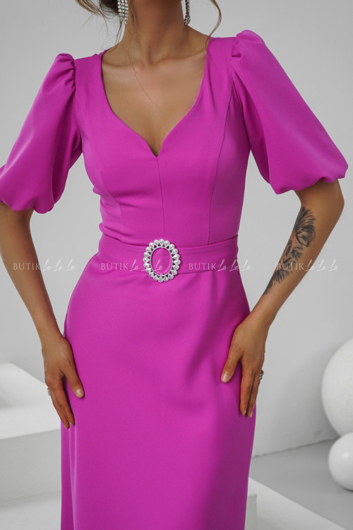 Sukienka midi fuksjowa Berisso