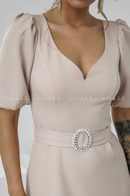 Sukienka midi beżowa Berisso 3