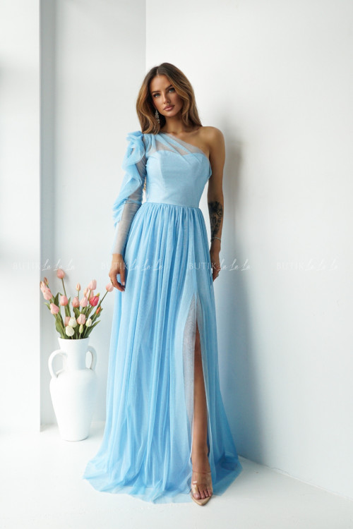 Sukienka tiulowa błękitna Perlas PREMIUM 6
