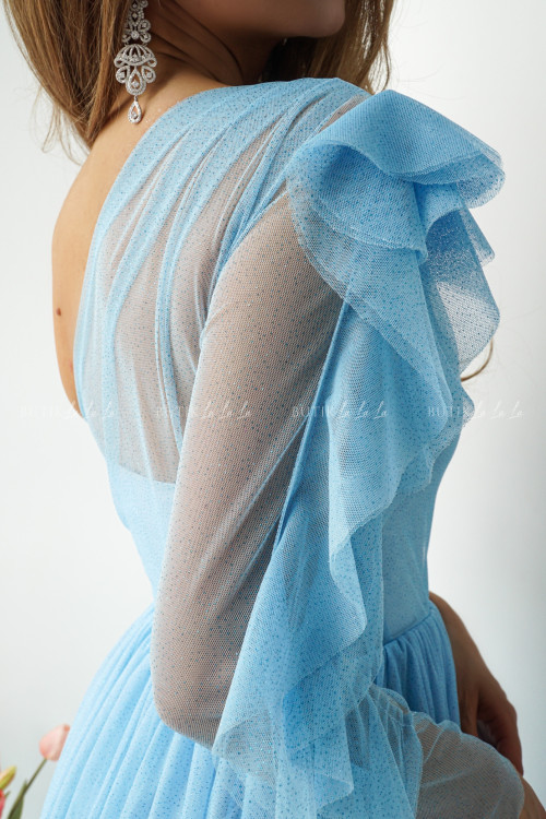 Sukienka tiulowa błękitna Perlas PREMIUM 9