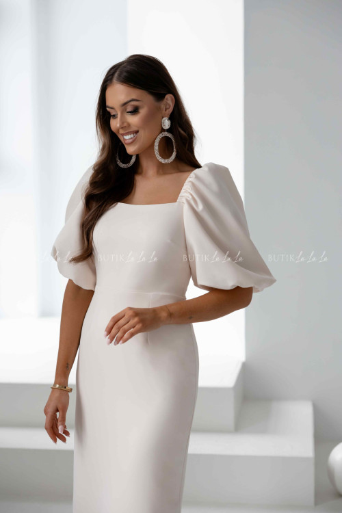 Sukienka midi kremowa Filharmony