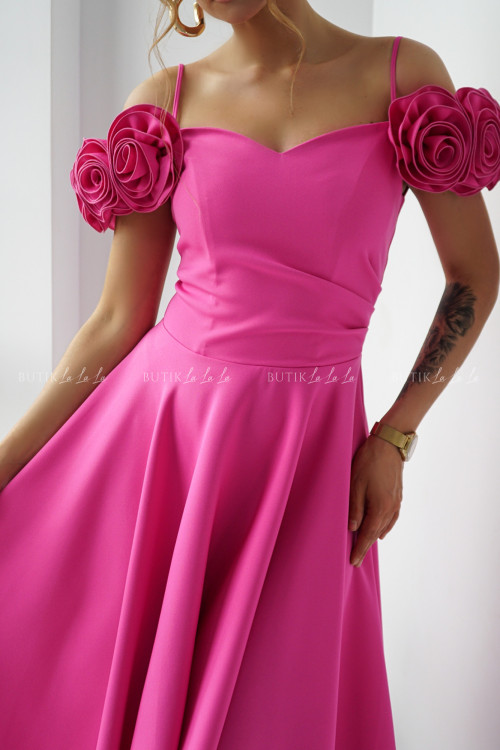 Sukienka midi fuksja Flower 2