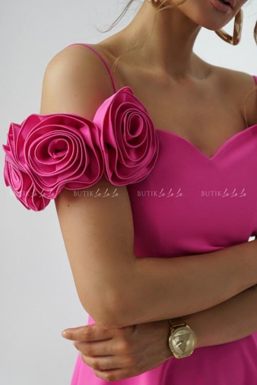 Sukienka midi fuksja Flower 1