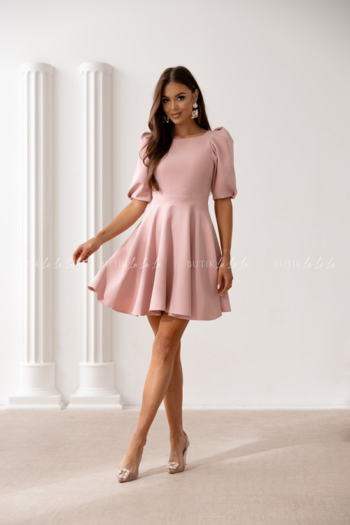 Sukienka mini pudrowa Pamela 1