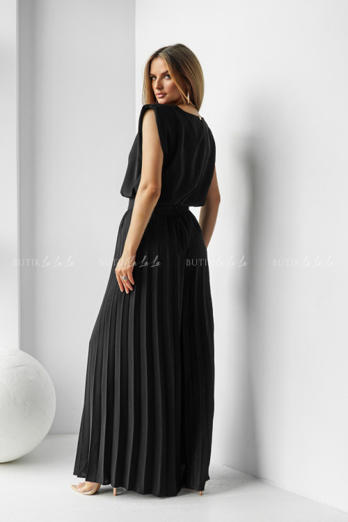 Spodnie plisowane czarne Lisse 3