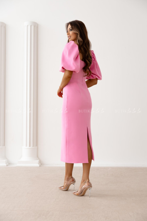Sukienka midi cukierkowy róż Filharmony 2