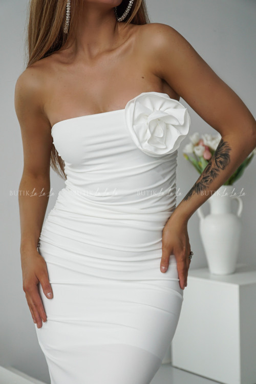 Sukienka dopasowana biała Gold Lady