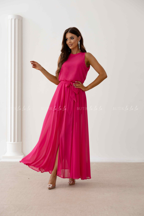 Sukienka maxi malinowa Gracya