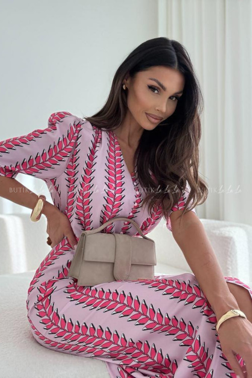 Sukienka w liściasty print Menloe 3