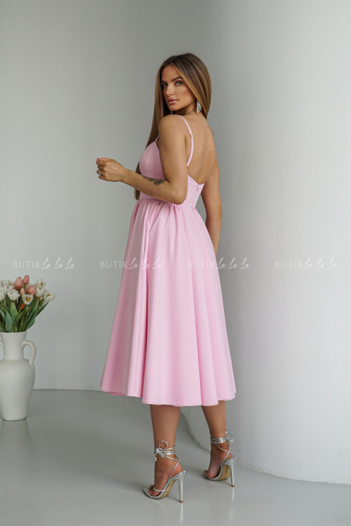 Sukienka midi pudrowa Norway 2