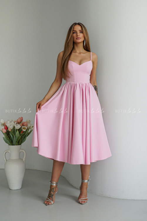 Sukienka midi pudrowa Norway 3