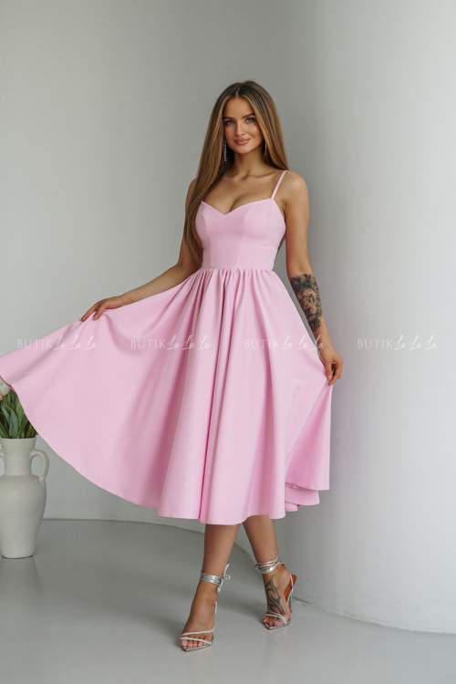 Sukienka midi pudrowa Norway 4