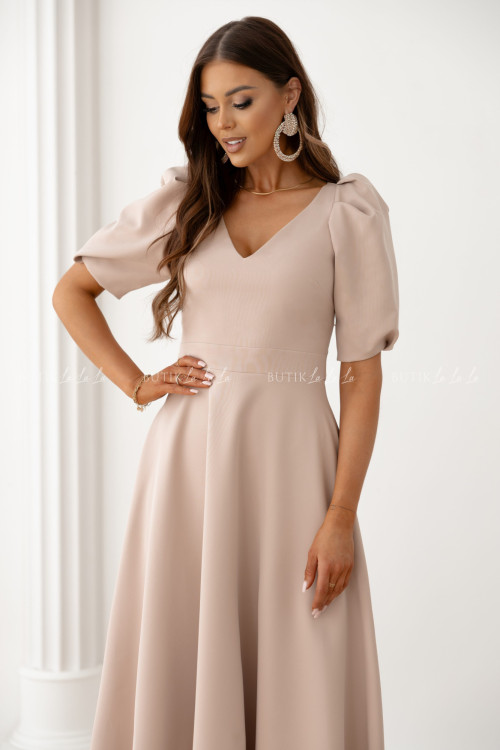 Sukienka midi beżowa Anderson