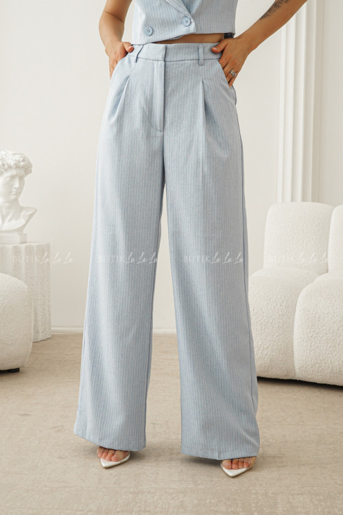 Komplet niebieski kamizelka i spodnie Darine 3