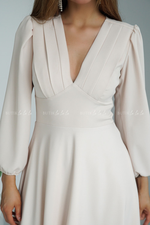 Sukienka midi beżowa Seda 3