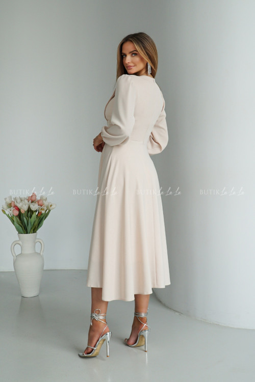 Sukienka midi beżowa Seda 7