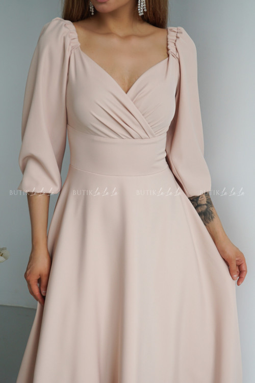 sukienka beżowa midi Naomar