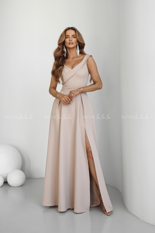 Sukienka beżowa Sabrina 1