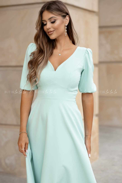 Sukienka midi miętowa Diaz