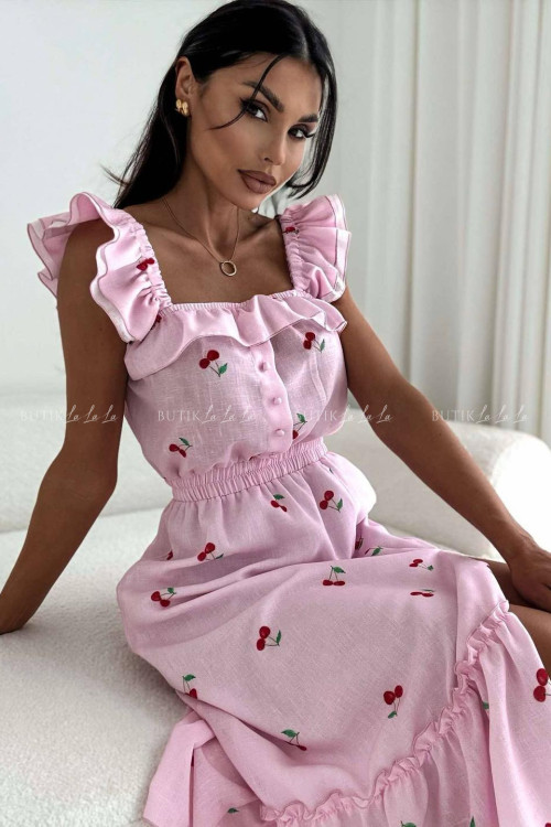 Sukienka midi w wiśnie Espanol 3