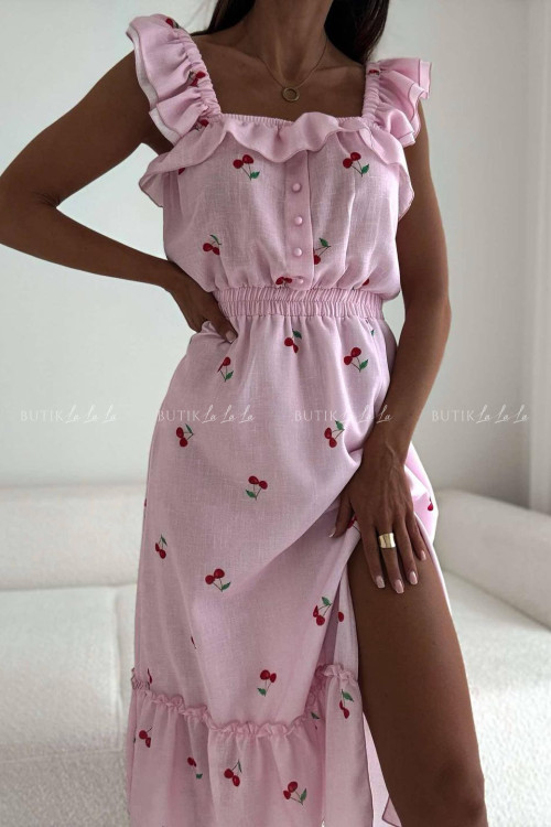 Sukienka midi w wiśnie Espanol 4
