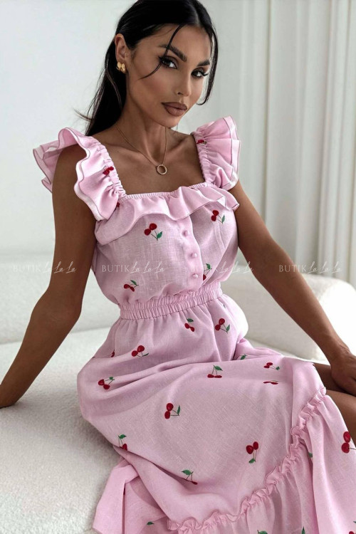 Sukienka midi w wiśnie Espanol 7