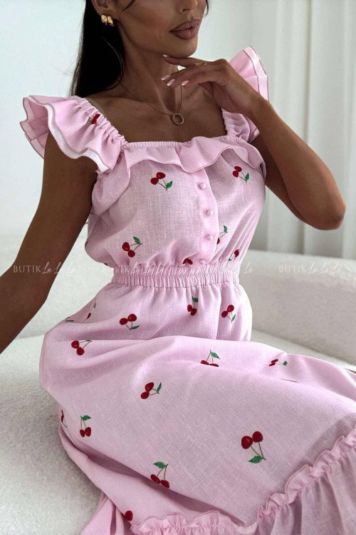 Sukienka midi w wiśnie Espanol 8