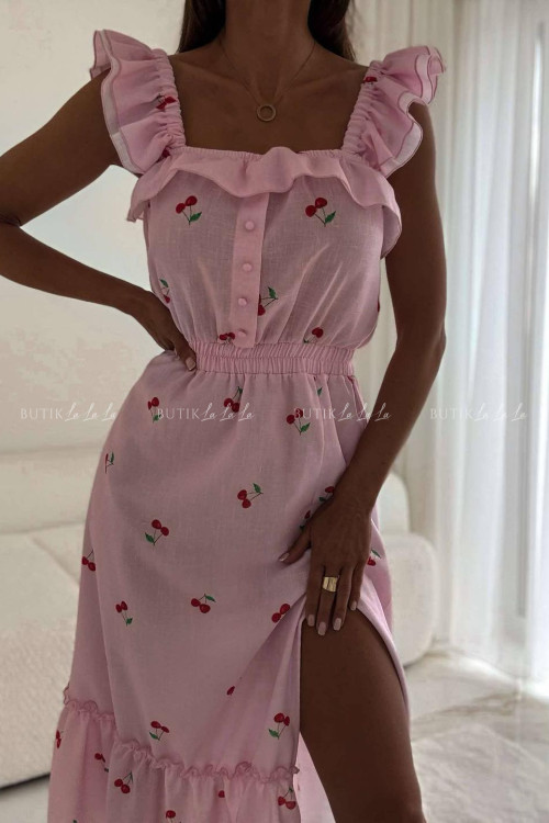 Sukienka midi w wiśnie Espanol 9