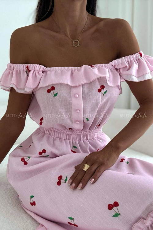 Sukienka midi w wiśnie Espanol 10