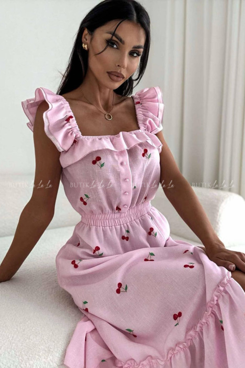 Sukienka midi w wiśnie Espanol 11