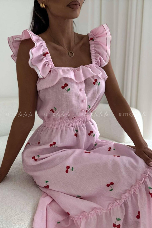 Sukienka midi w wiśnie Espanol 12