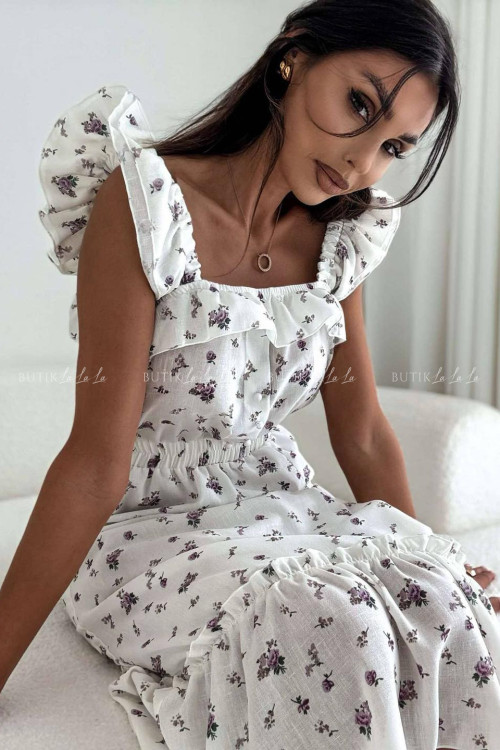 Sukienka midi w kwiatowy print Espanol 2