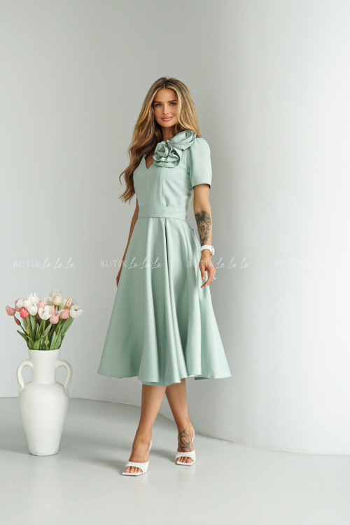 Sukienka midi pistacjowa Nathaly 2