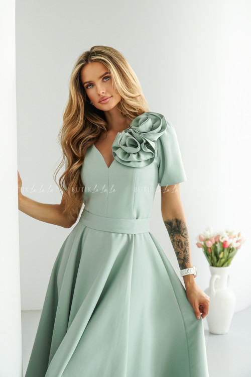 Sukienka midi pistacjowa Nathaly 3
