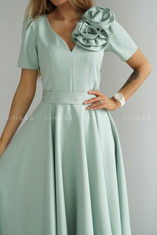 Sukienka midi pistacjowa Nathaly 8