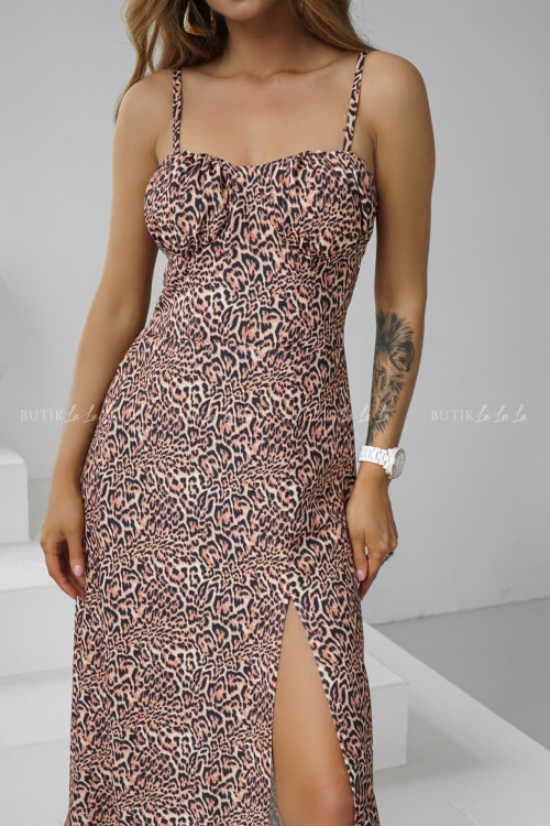 Sukienka w zwierzęcy print Leonie