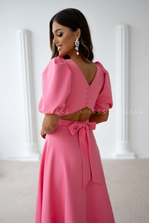 Sukienka midi koralowa Ariana