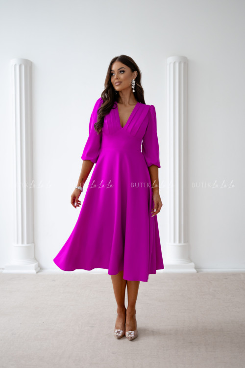Sukienka midi fuksja Seda 1