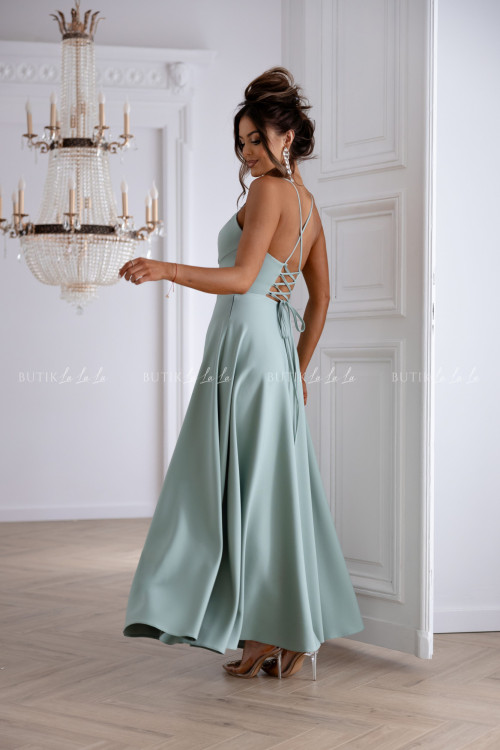 Sukienka maxi pistacjowa Anita 1