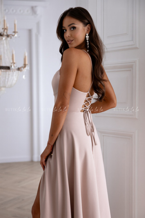 Sukienka maxi beżowa Anita