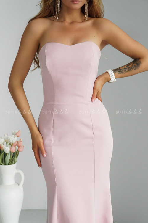 Sukienka maxi pudrowa Sami