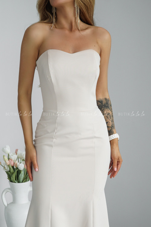 Sukienka maxi beżowa Sami