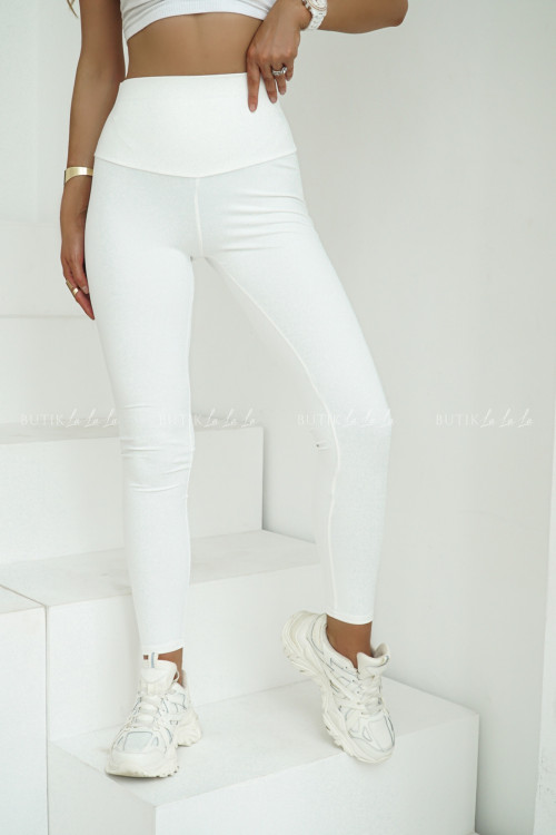 Leginsy białe Aleid