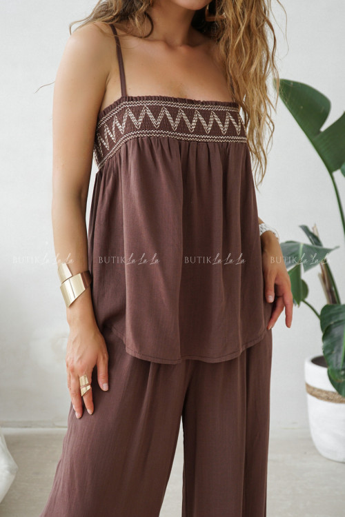 Komplet brązowy Adeli