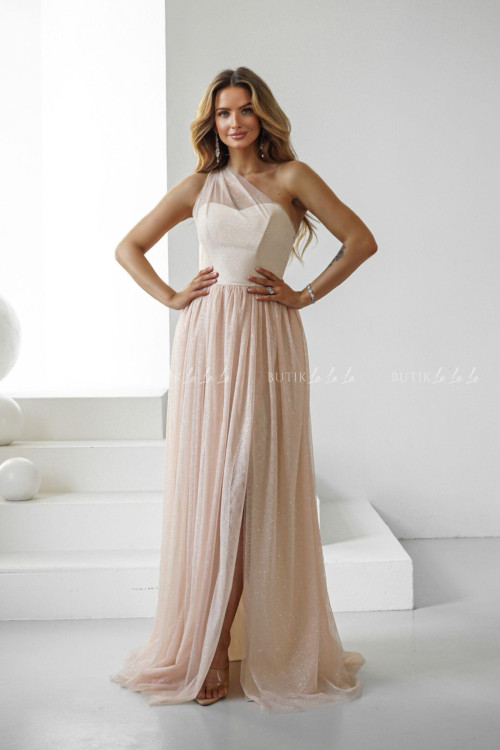 Sukienka tiulowa brzoskwiniowa Aria 2