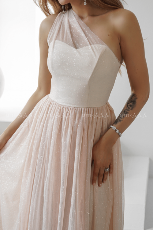 Sukienka tiulowa brzoskwiniowa Aria 5